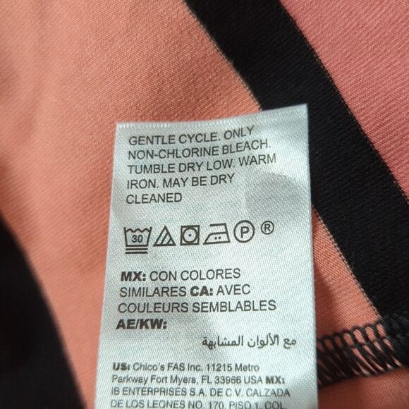 White House Black Market Striped Mini-Dress With Coral Ombre - Picture 11 of 11